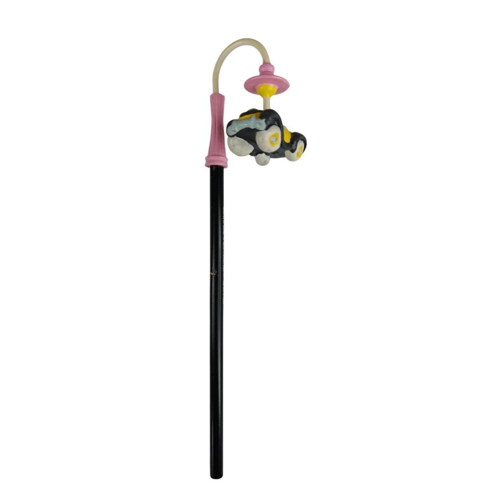 Disney 1987 Lamplight Pencil With Yellow Car Figurine Topper Collectible